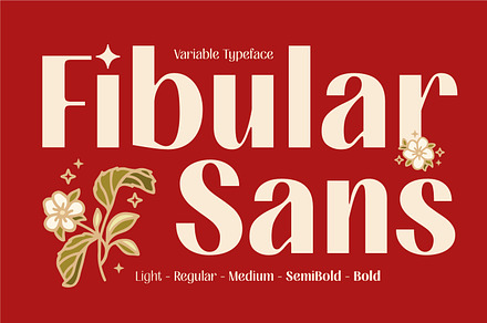 FIBULAR SANS - Variable Display Type, a Sans Serif Font by Artflorara