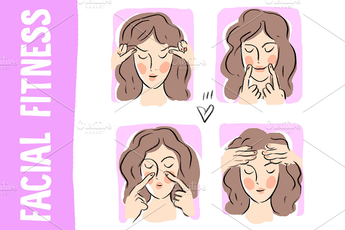 Beauty illustration Facial fitness, a Graphic by Melniklenart (Photo 1 of 3)