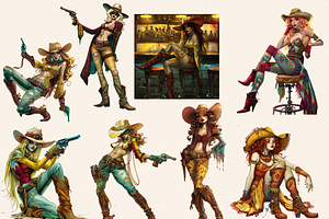 SURREAL WILD WEST FANTASIES CLIPART