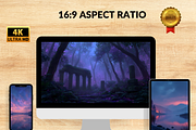 Magical Fantasy Landscape Wallpaper, a Background Graphic by LA Design (Thumbnail 8 of 10)