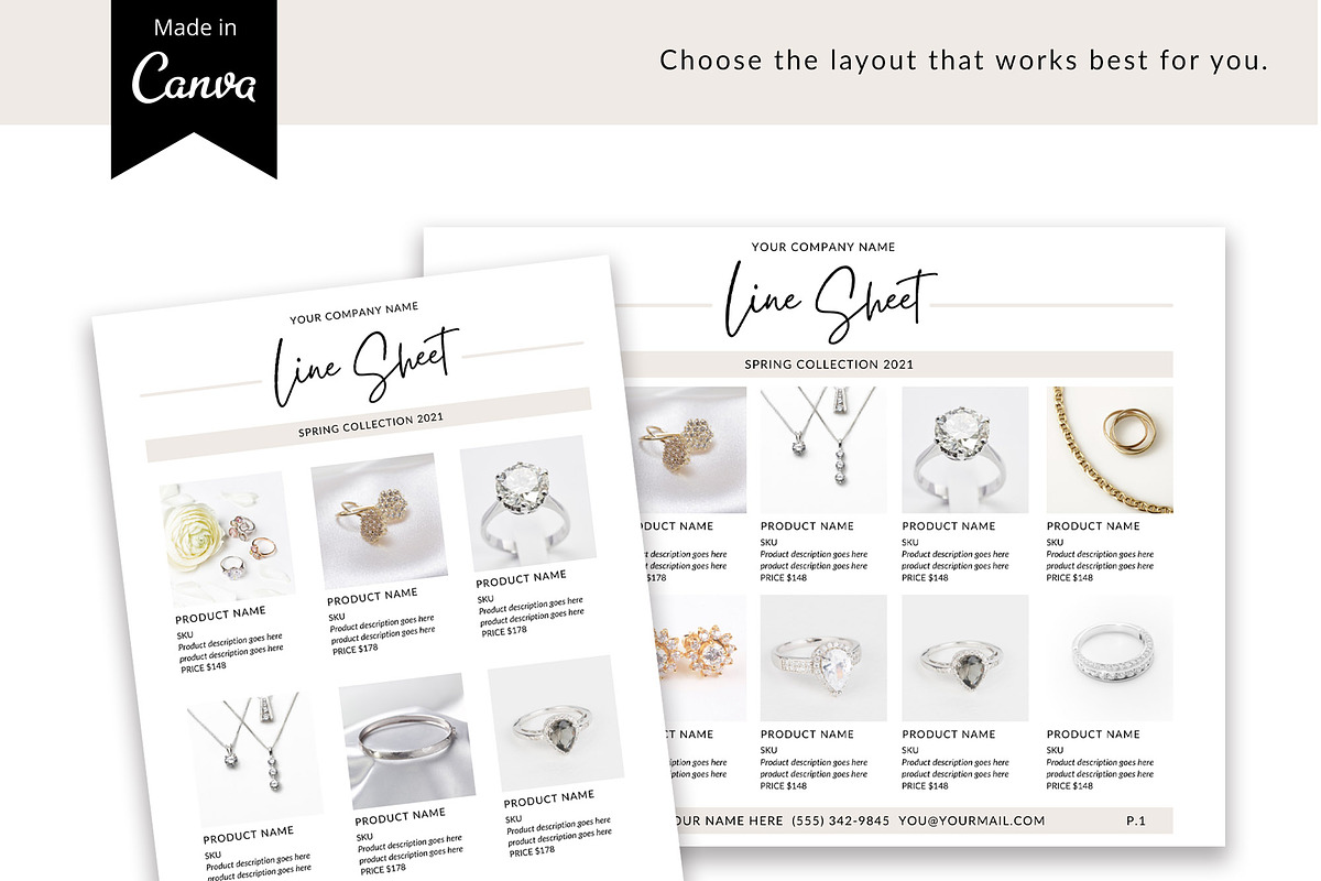 Line Sheet Template for Canva, a Brochure Template by Sweet Little Muse (Photo 4 of 4)