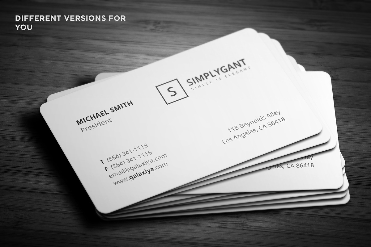 Simple Professional Business Cards, a Stationery Template by Galaxiya (Photo 2 of 13)