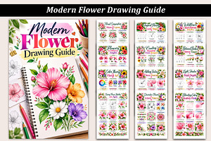 Modern Flower Drawing Guide
