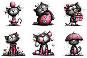 Whimsical Easter Cat Clipart, an Illustration by CreationArt (Thumbnail 4 of 7)