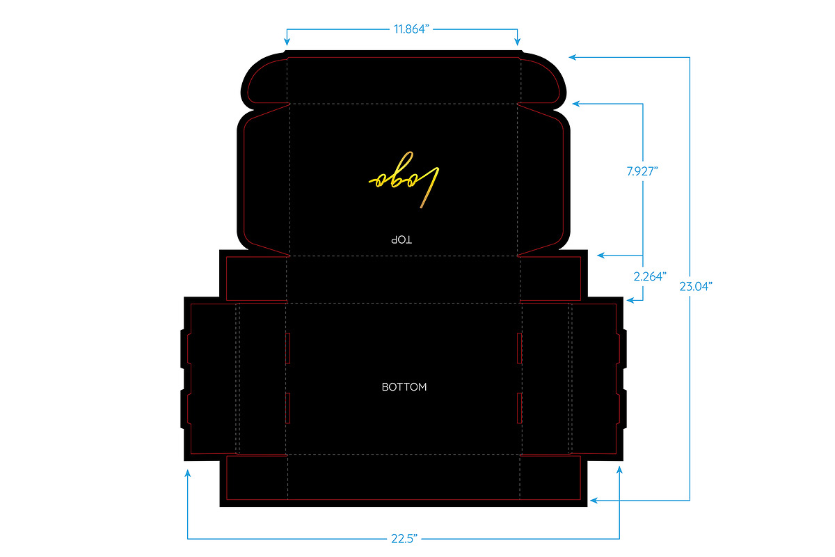 Mailer Box Mockup + Template, a Packaging Mockup by Korner (Photo 9 of 11)