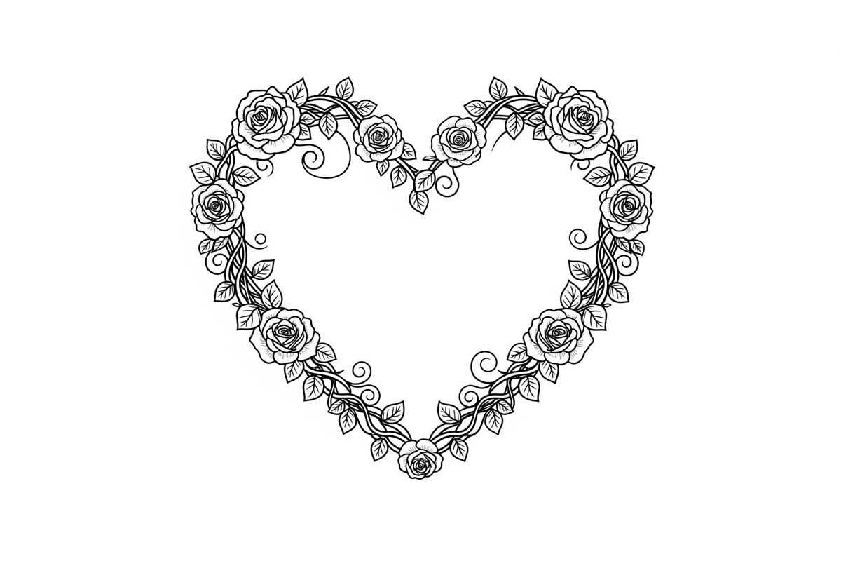 Floral Heart Frame SVG Bundle, an Illustration by Designs_River (Photo 31 of 31)