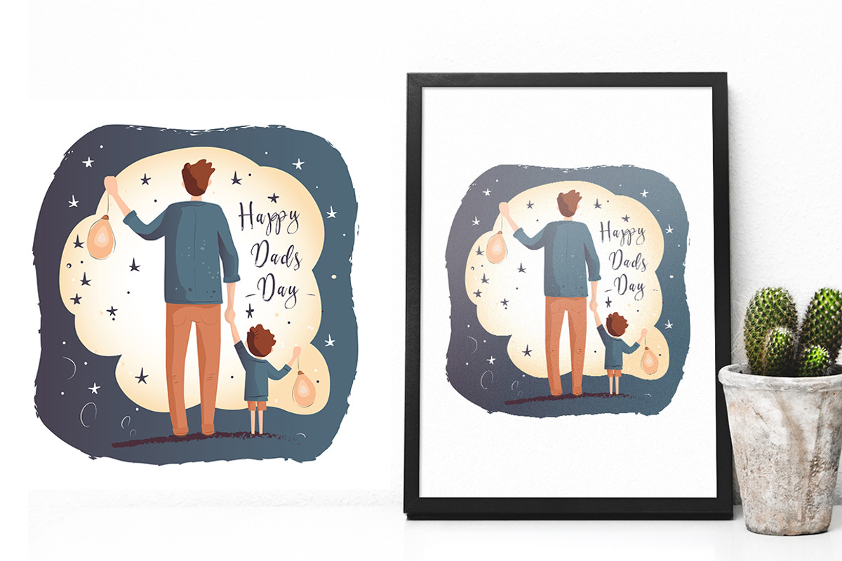 Father Day Vector Illustrations, an Object Graphic by Evgeniia (Photo 10 of 10)