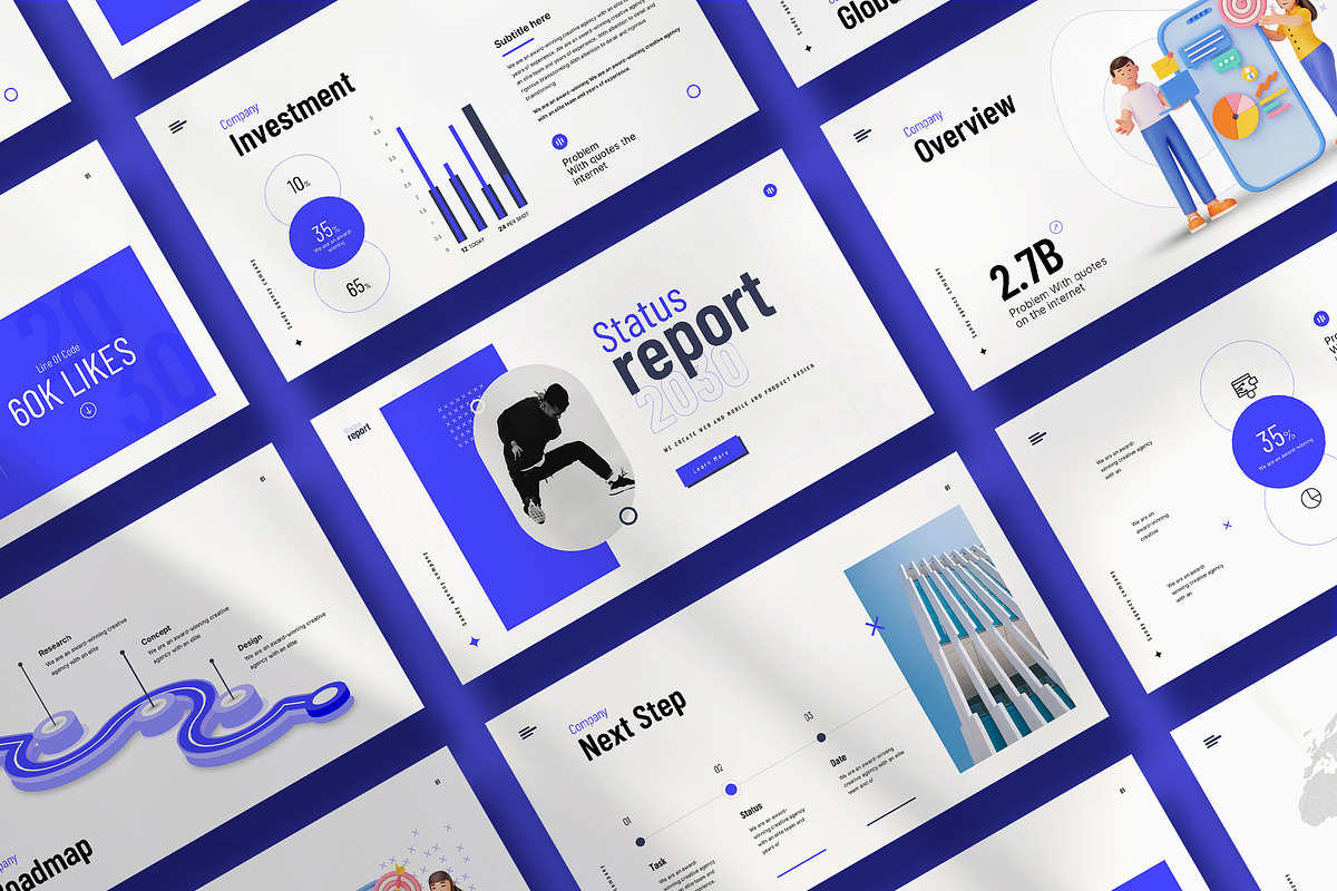 Project Status Report Presentation, a Presentation Template by KreateTribe (Photo 1 of 6)