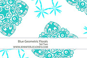 Blue Geometric Florals - Set Two, a Pattern Graphic by Jennifer Lee Jones (Thumbnail 3 of 5)