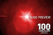 100 Lens Flare Brushes for Photoshop preview 2