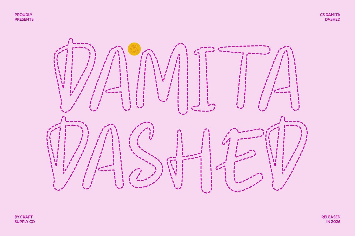 CS Damita Dashed, a Handwritten Font by Craft Supply Co. (Photo 1 of 8)