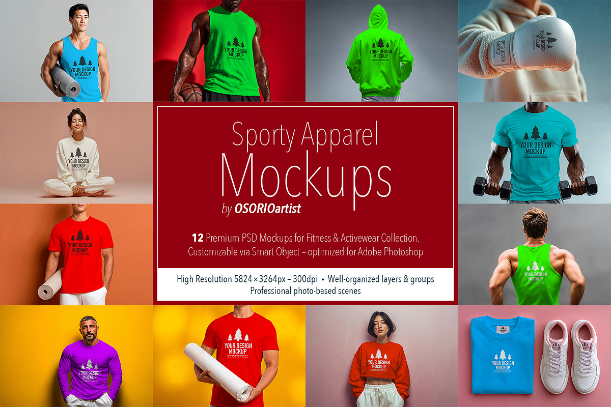 Sporty Apparel Mockups, a Shirt Mockup by OSORIOartist (Photo 1 of 4)