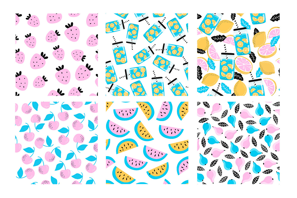 10 seamless summer patterns, banners, a Pattern Graphic by Olena Halahan (Photo 2 of 9)