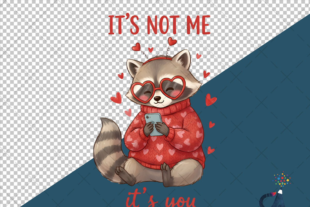 Funny Anti Valentine Raccoon Single, an Illustration by Creative Art (Photo 6 of 6)