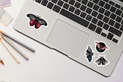 Watercolor Moths: PNG Clipart Set, an Object Graphic by Lumitar (Thumbnail 4 of 4)