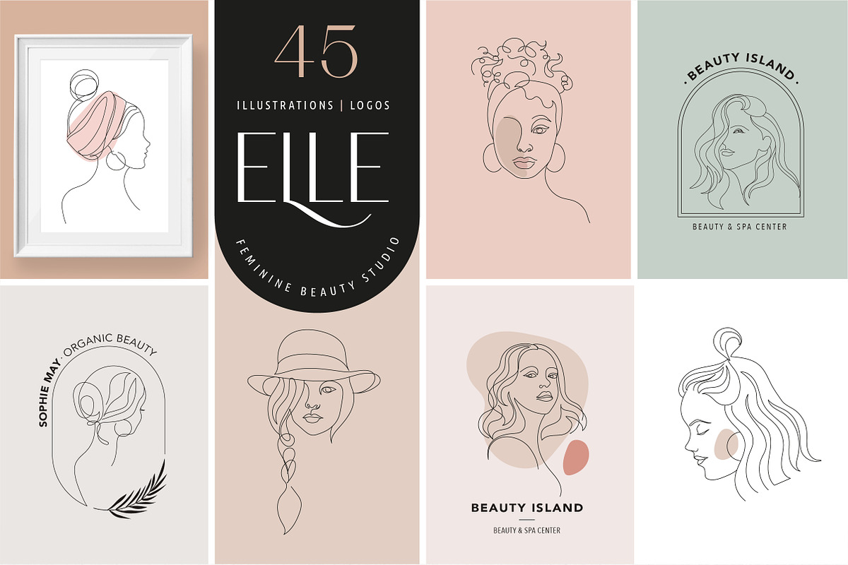 Elle - feminine beauty logos and art, a Branding & Logo Template by Marish (Photo 1 of 12)