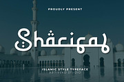 Sharifa Ramadhan Theme Font, a Sans Serif Font by Artiveko (Thumbnail 1 of 10)