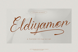 Eldiyamor Handwritting Script