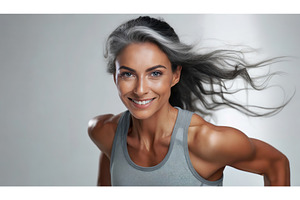 A smiling woman with gray hair in, a Nature Photo by Igor Tichonow