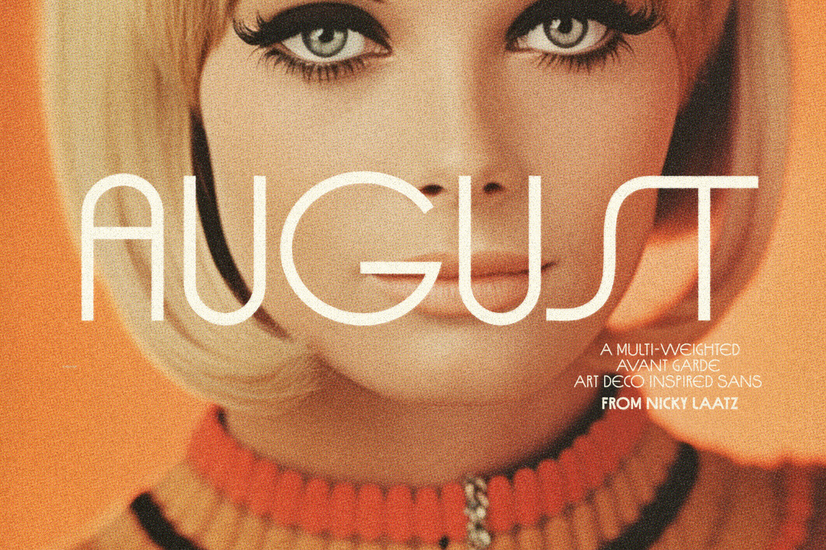 AUGUST DecoSans Multi-weight Family, a Sans Serif Font by Nicky Laatz (Photo 1 of 30)