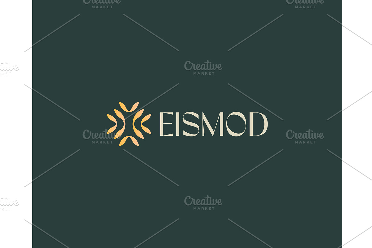 A cross logo from leaves vector logo