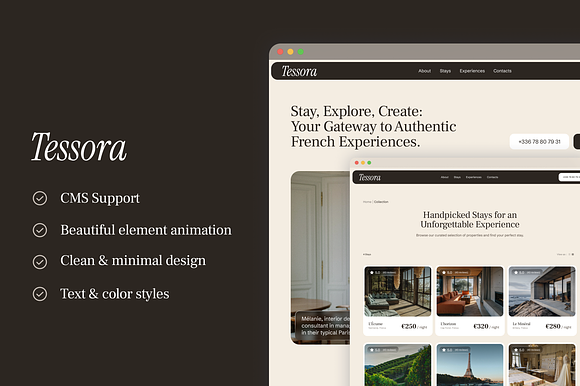 Framer Template for Stays & Travel preview 4