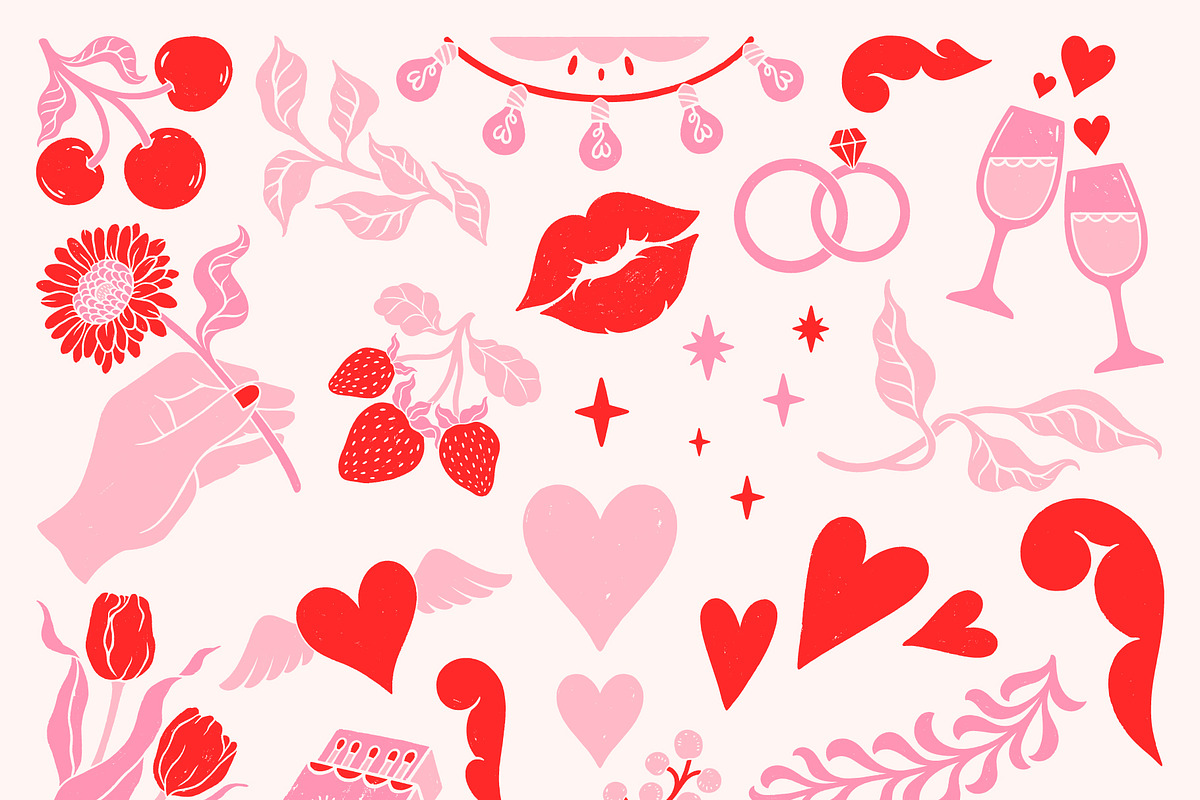 Love Quotes & Valentine Clipart, an Illustration by ElenKoss (Photo 2 of 10)