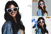 VECTOR WATERCOLOR ART FX, an Action Add-On by Studio Retouch (Thumbnail 2 of 10)