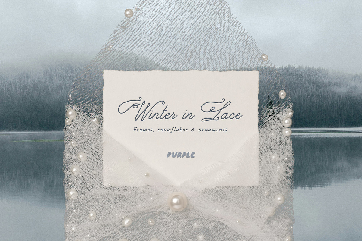 Winter in Lace: Collage Kit, an Object Graphic by Purple (Photo 2 of 8)