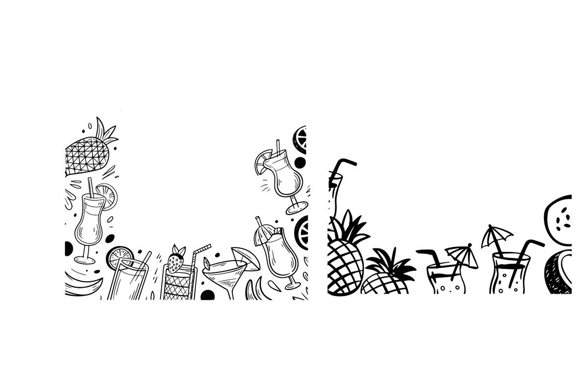 14 svg items Cocktail and Fruits set, a Background Graphic by SketchArtStudio (Photo 2 of 4)