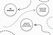 Dashed Arrows – 58 Vector Elements, an Illustration by PixMarket (Thumbnail 3 of 3)