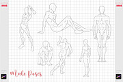 Procreate Pose Anime Body Brush Pack, a Brush Add-On by ArtPrintBabe (Thumbnail 4 of 12)