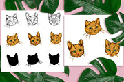 Cat on leopard print background, an Animal Illustration by Sweet_print (Thumbnail 4 of 8)