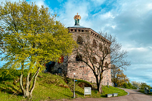 Skansen Kronan framed by trees in Gothenburg