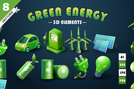 Green Energy, 3D Elements, an Environmental 3D Model by Kevyn Creative