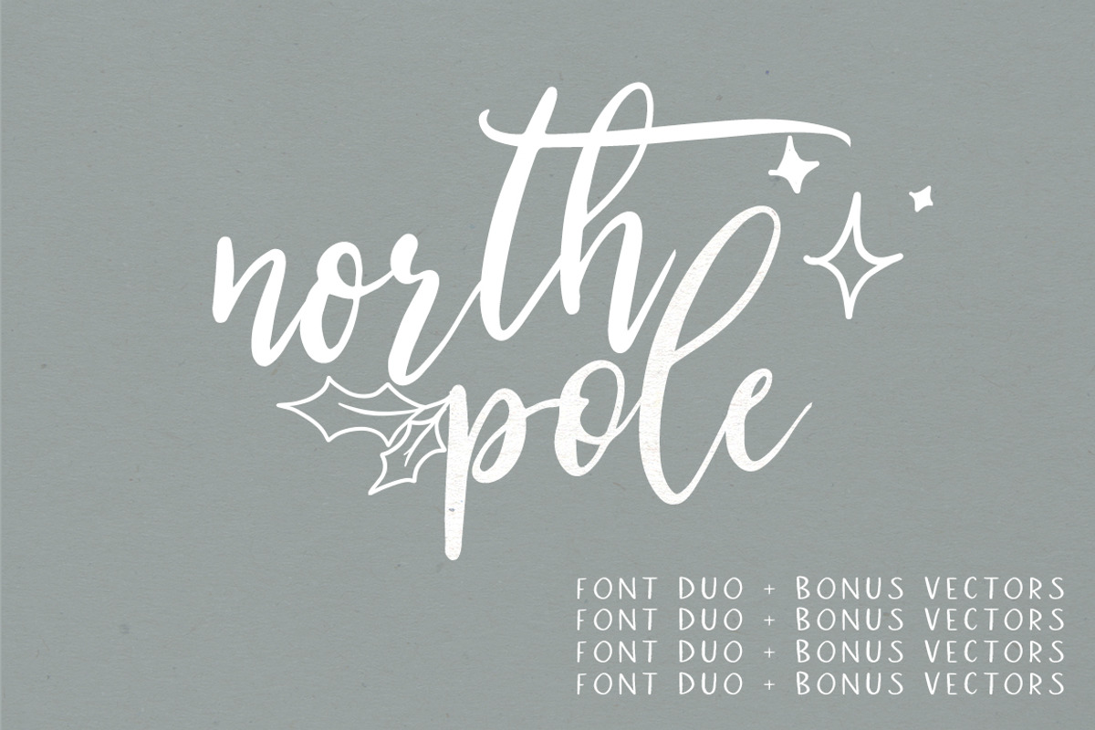 North Pole | A Holiday Font Duo