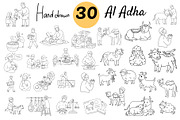 eid al adha hand drawn set, a Seasonal Illustration by foxndeer (Thumbnail 1 of 4)