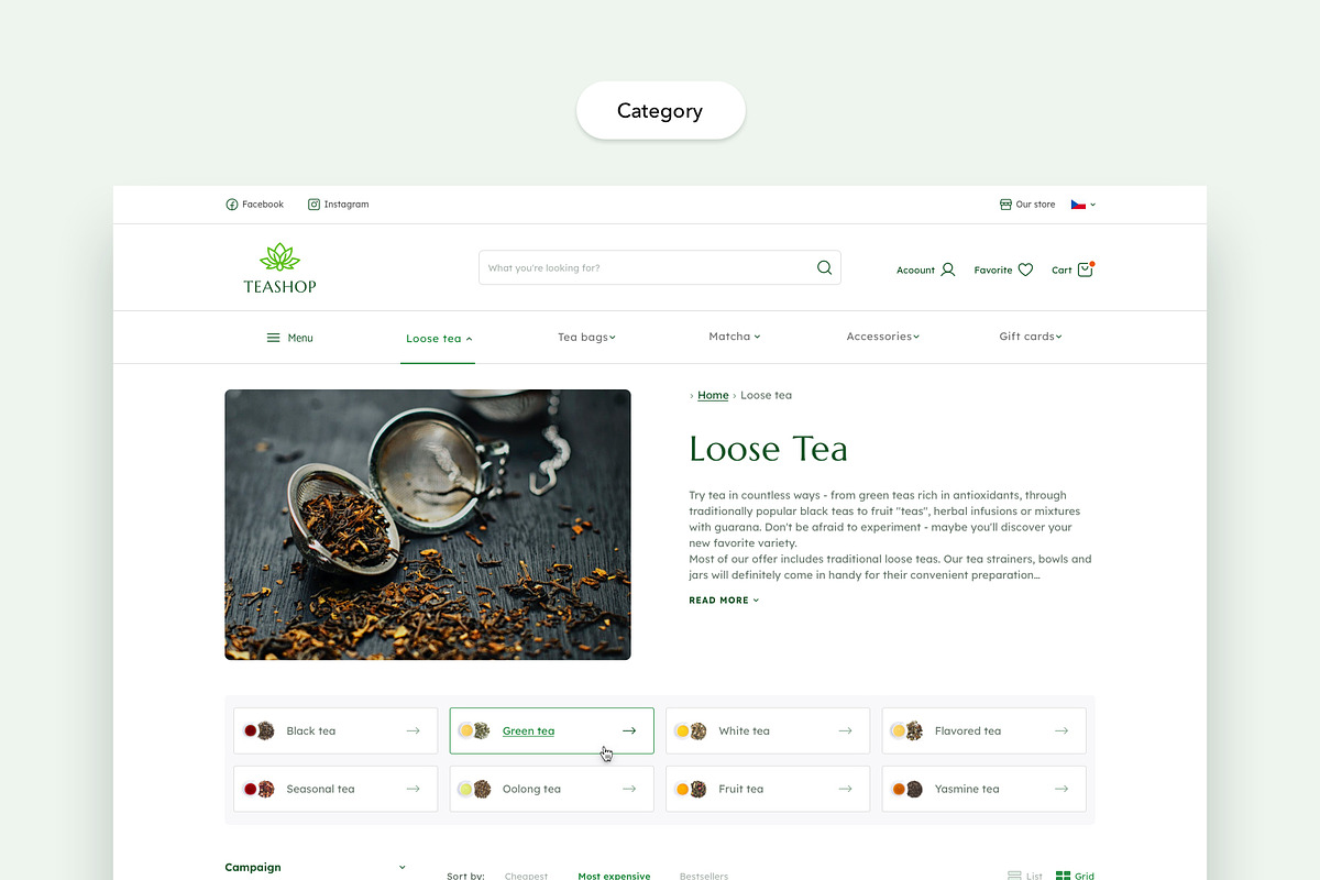 TEA SHOP–Modern, clean design, a Templates & Theme by Leschinger.cz (Photo 4 of 10)