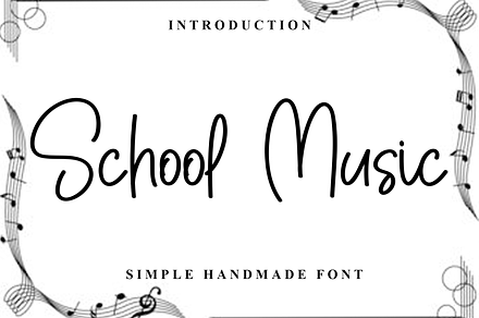 School Music, a Sans Serif Font by FreshTypeINK