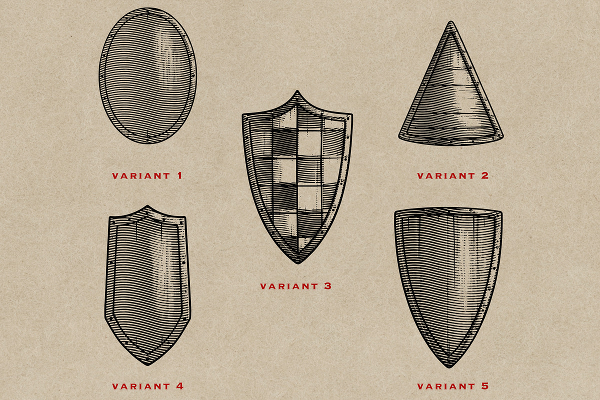 Vintage Shield Heraldry Engraving, an Object Illustration by Kaizla03 (Photo 3 of 4)