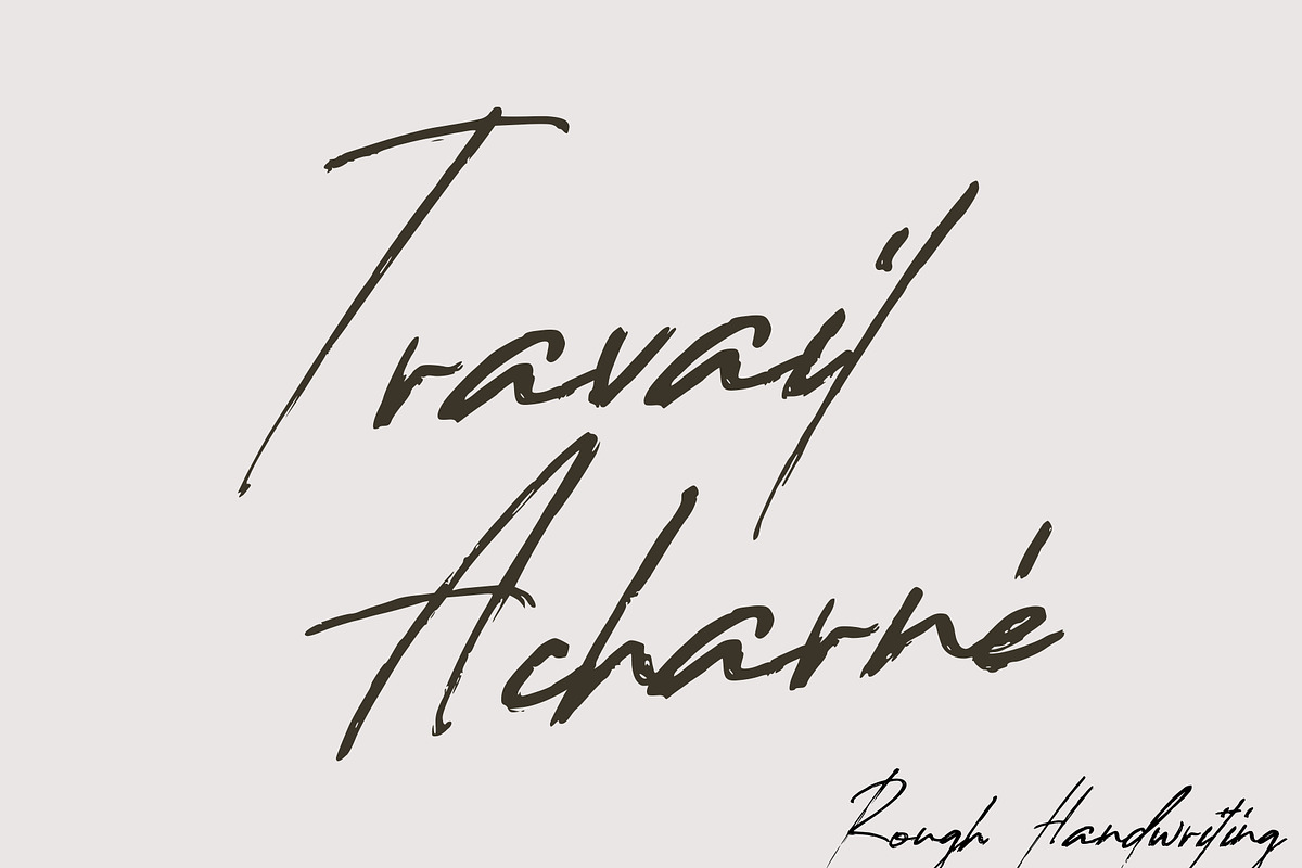 Travail Acharné – Rough Handwriting, a Handwritten Font by VASTARD STUDIO (Photo 1 of 12)