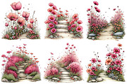 Spring Flowers Pathway Clipart, an Illustration by DreamPrint404 (Thumbnail 4 of 7)