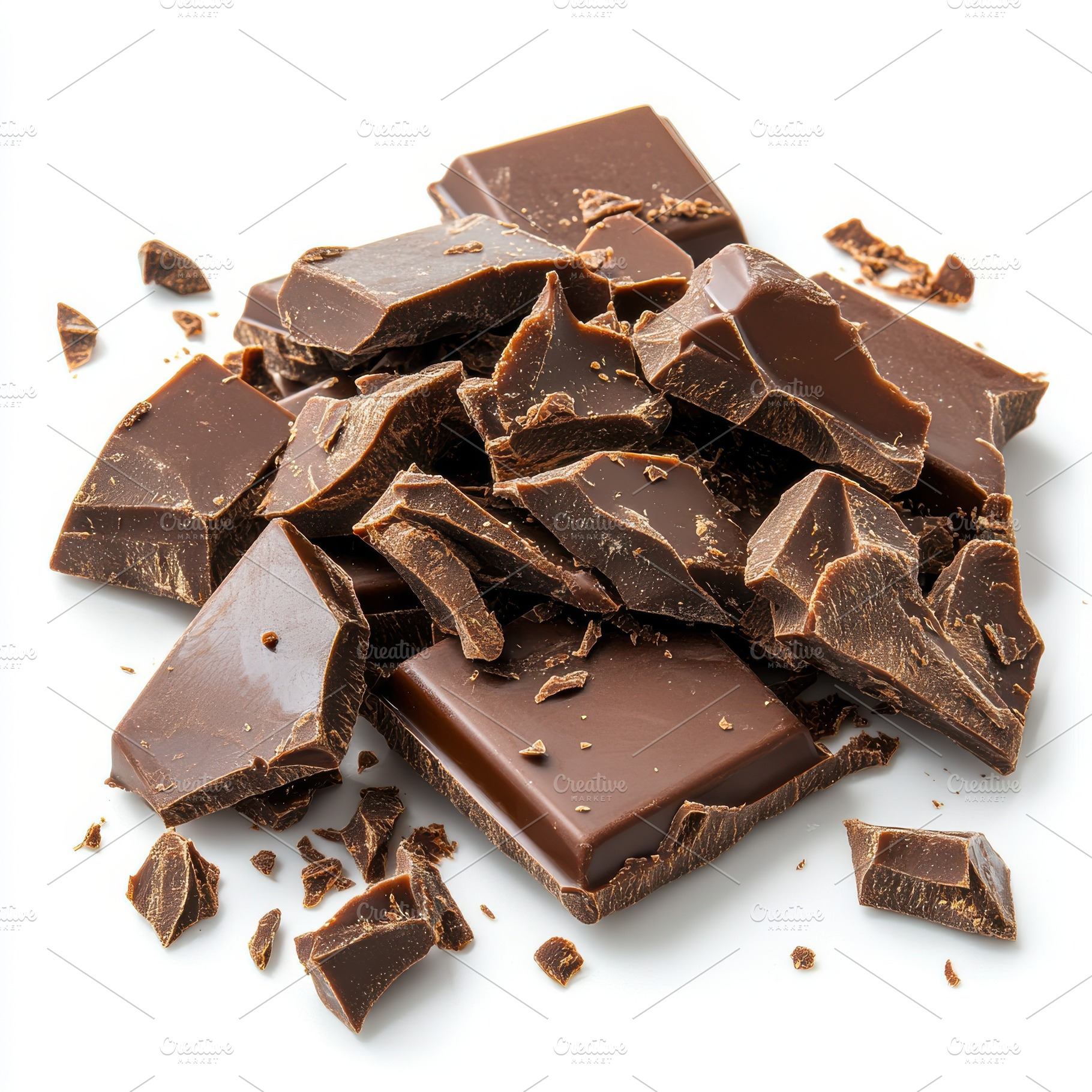 Dark Chocolate Pieces Broken Chocola, a Background Photo by Pixeness