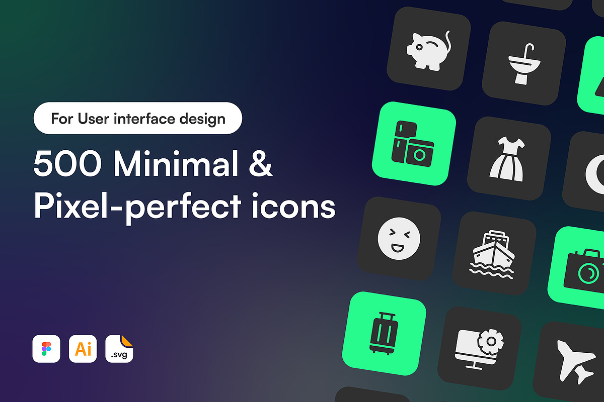 Premium Solid & Stroke Icons Bundle, a Solid Icon by graphypix (Photo 1 of 6)