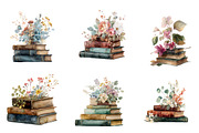 Watercolor Botanical Books Clipart, an Illustration by Designworld (Thumbnail 3 of 6)