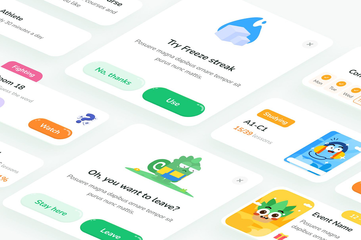 Pidu - Learning English App UI Kit, an UI Kit Template by Lumina_ui_ux202 (Photo 3 of 4)