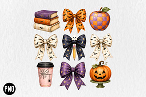 Halloween Back to School Coquette, a Seasonal Illustration by CraftArtStudio