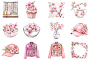 Spring Cherry Blossom Clipart, an Illustration by CitraGraphics (Thumbnail 2 of 5)