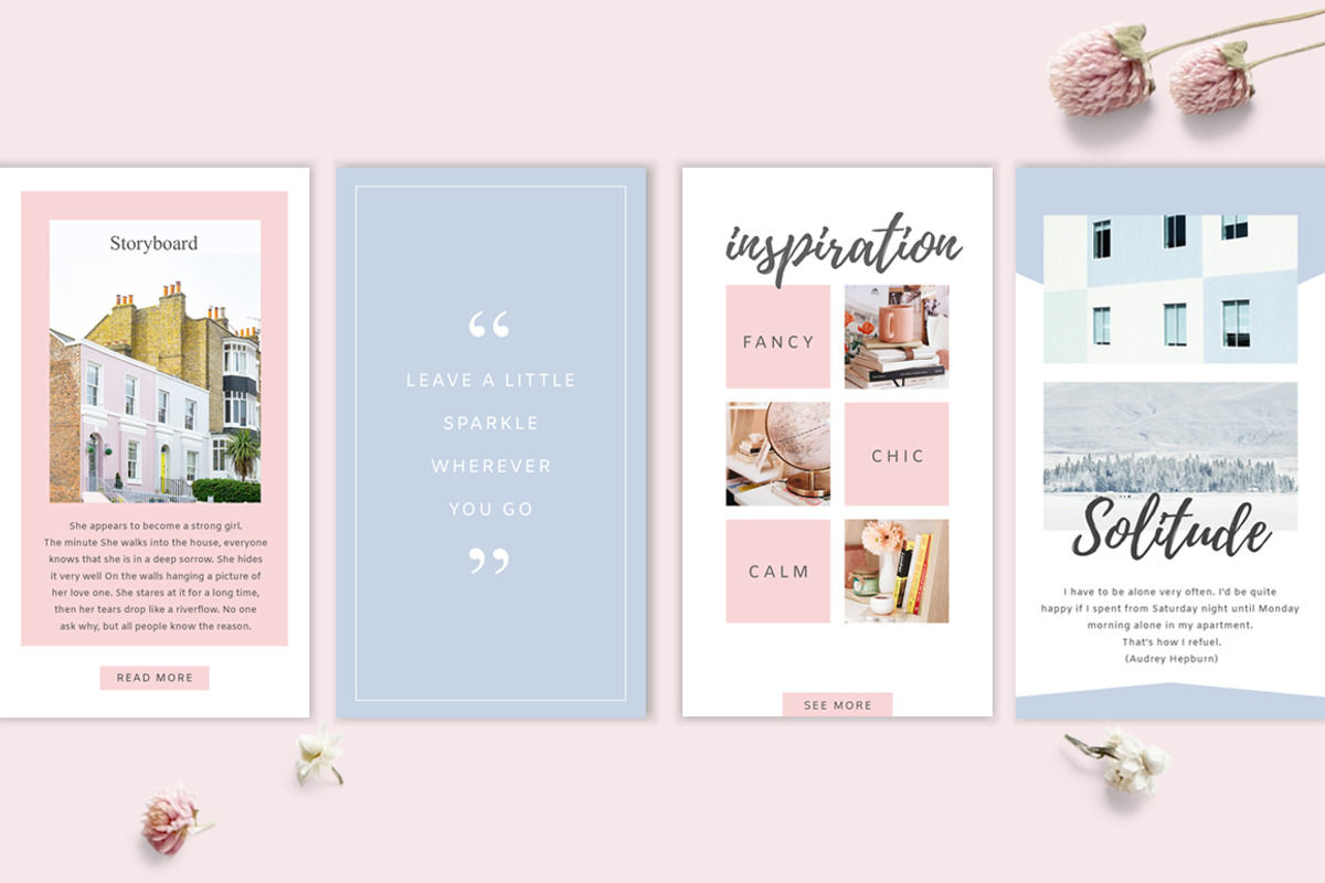 CANVA Female Instagram Pack, a Social Media Template by Eviory