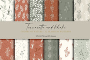 Terracotta and khaki - set patterns, a Pattern Graphic by Vasmila (Thumbnail 1 of 10)